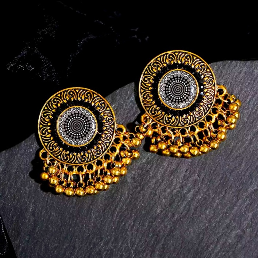 Indian Pakistani Afghani Boho vintage Ethnic Drop Earrings Jhumka jhumki💕